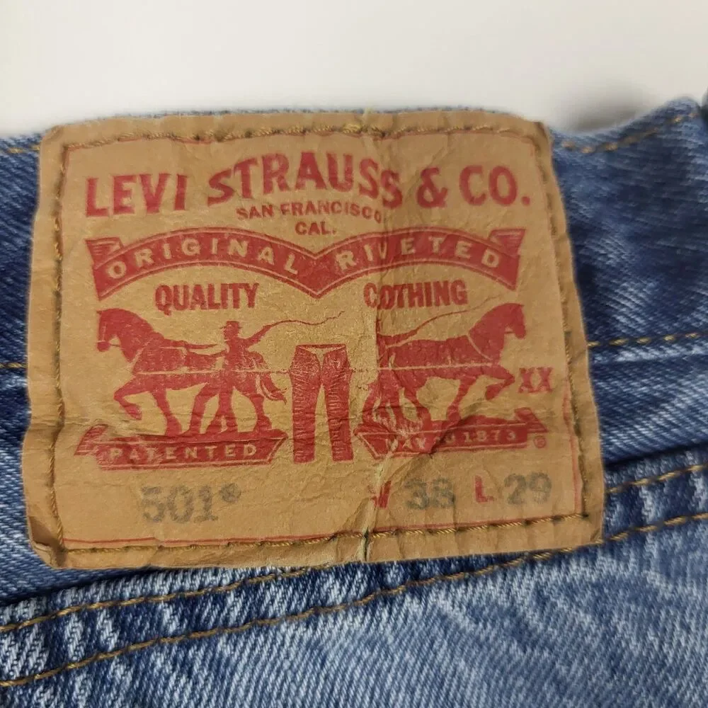 Levi's 501 Jeans Straight Leg Button Fly 38X29